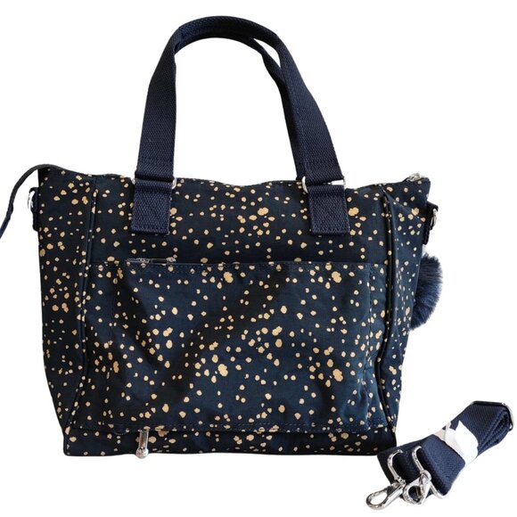brand new vintage Kipling REVIR tote multi-use crossbody bag snowflake blue - Picture 7 of 9